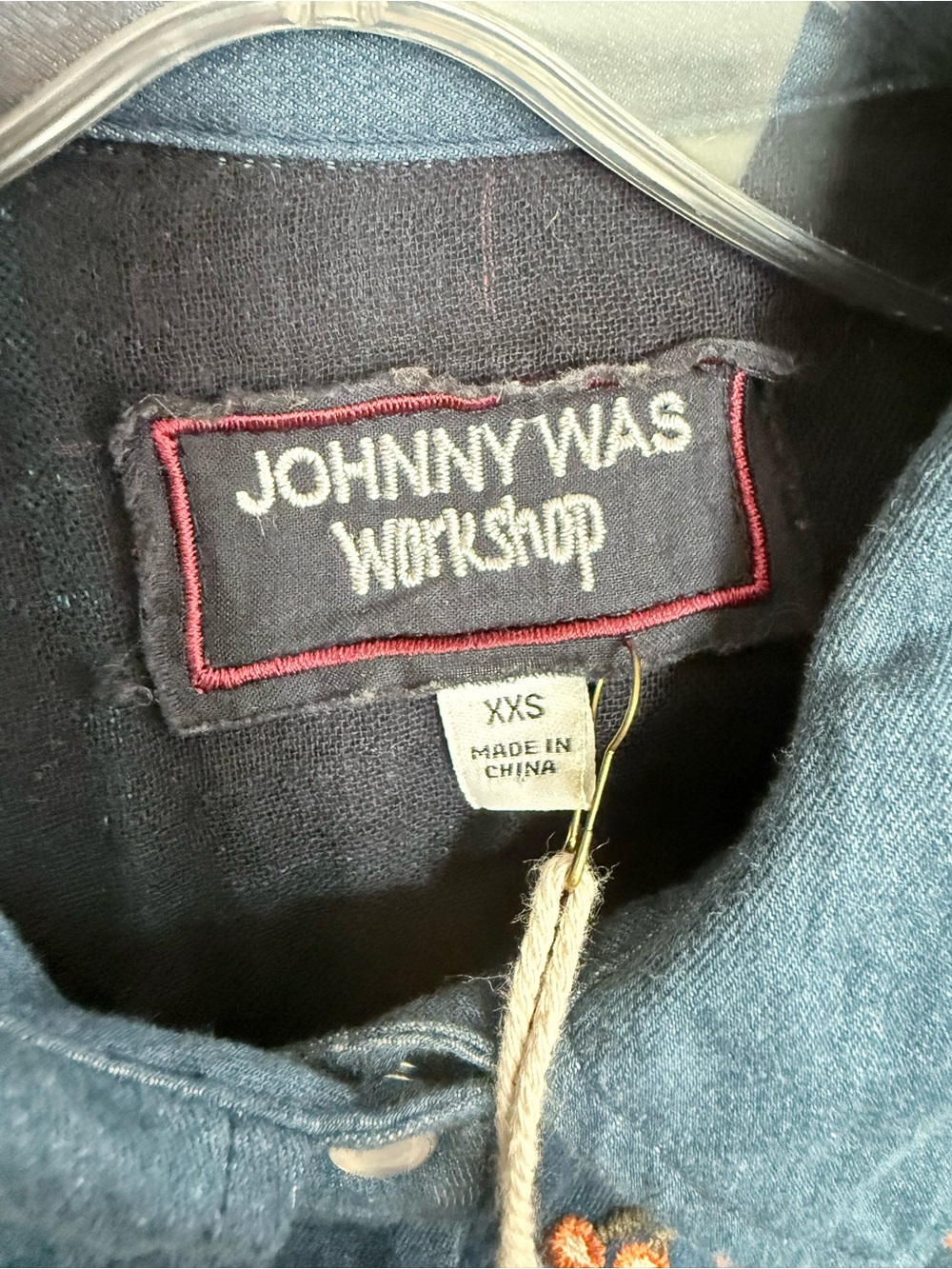 Johnny Was Multicolor Embroidered Patchwork Button-Down Shirt - Picture 9 of 9